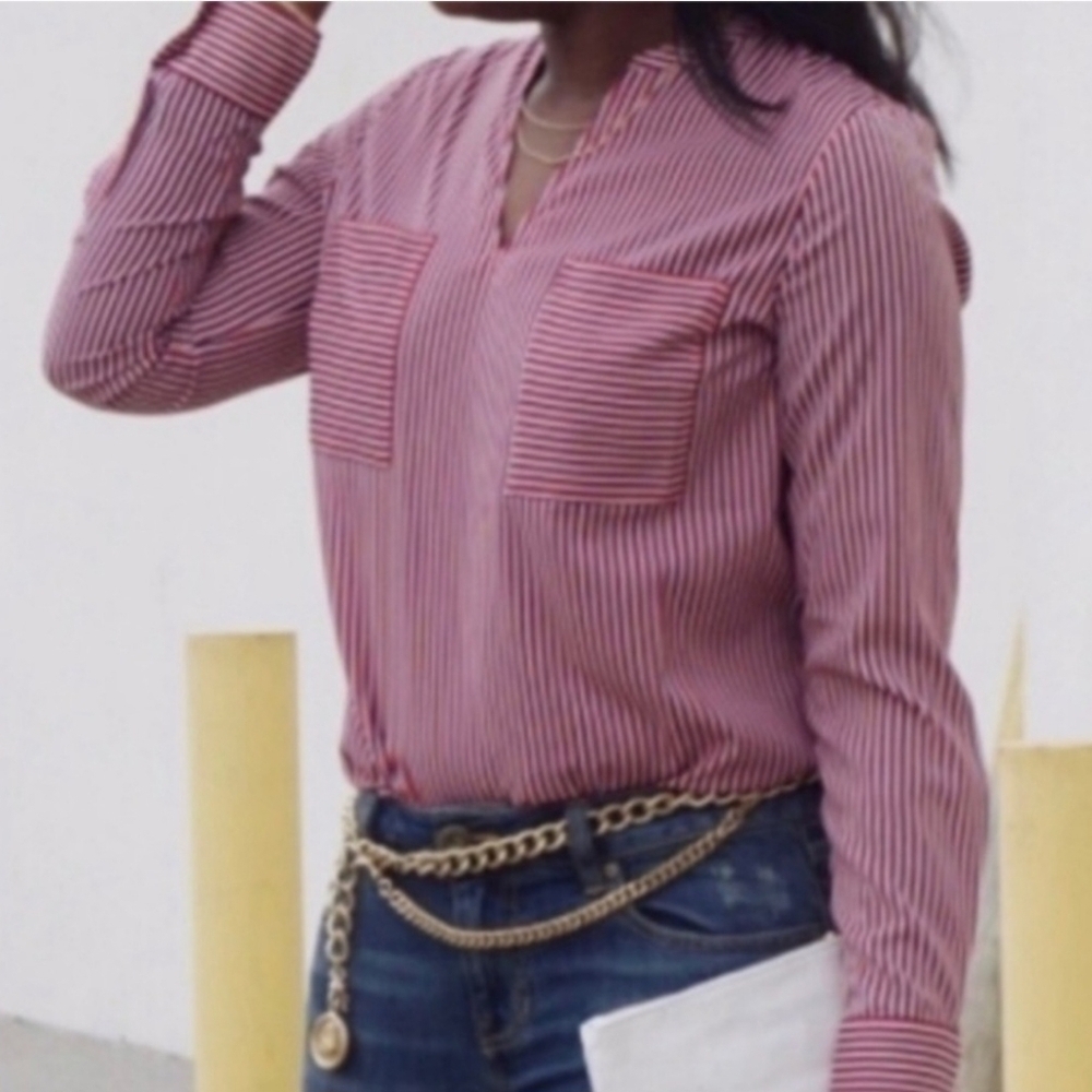 đCABI #5335 Franklin Striped Blouse, Size XL - Picture 8 of 10